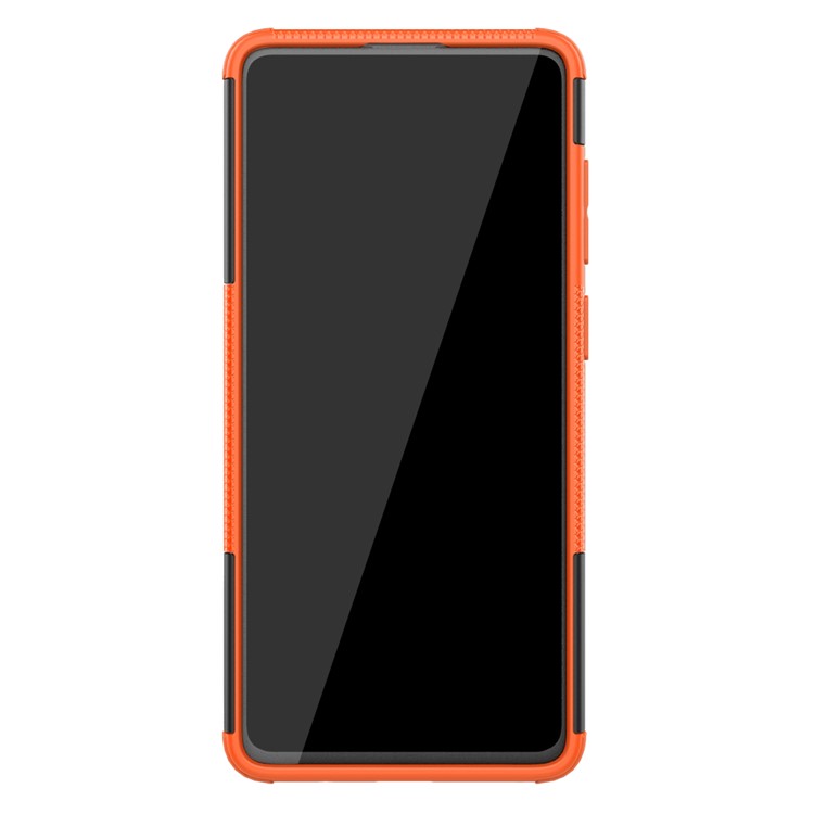 Anti-slip PC + TPU Hybrid Case with Kickstand for Samsung Galaxy A71 - Orange-4