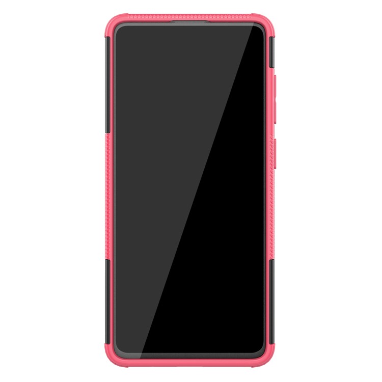 Custodia Ibrida PC + TPU Anti-slip Con Cavalletto Per Samsung Galaxy A71 - Rosa