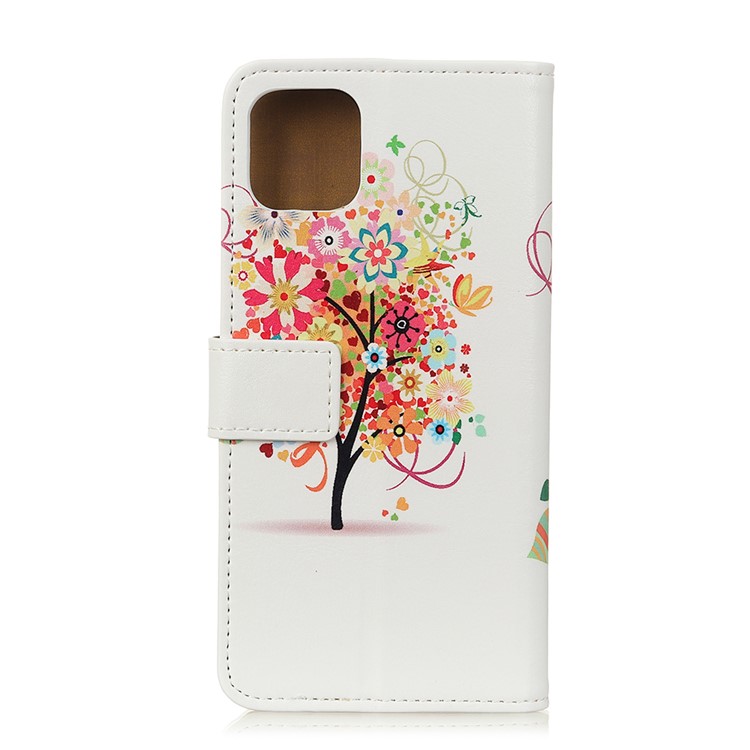 Pattern Printing PU Leather Wallet Stand Phone Cover for Samsung Galaxy A91/S10 Lite - Colorful Tree-2