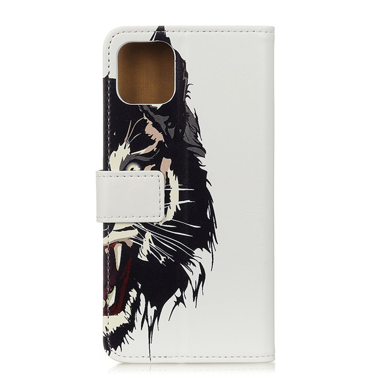 Pattern Printing PU Leather Wallet Stand Phone Cover for Samsung Galaxy A91/S10 Lite - Tiger Face-2