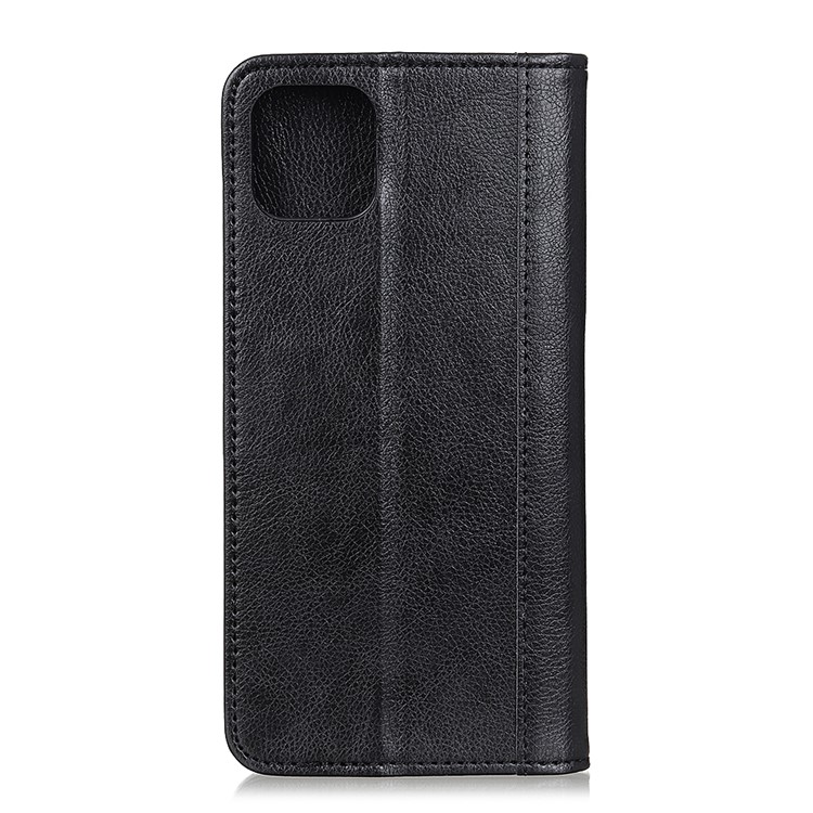 Auto-absorbed Litchi Skin Wallet Stand Leather Case for Samsung Galaxy A91/S10 Lite - Black-3