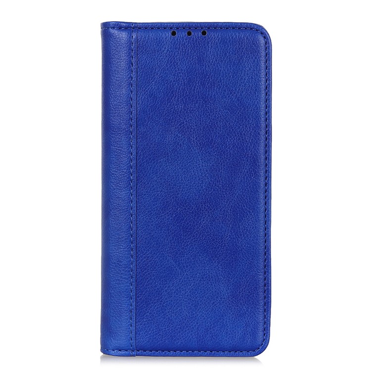 Auto-absorbed Litchi Skin Wallet Stand Leather Case for Samsung Galaxy A91/S10 Lite - Blue-2