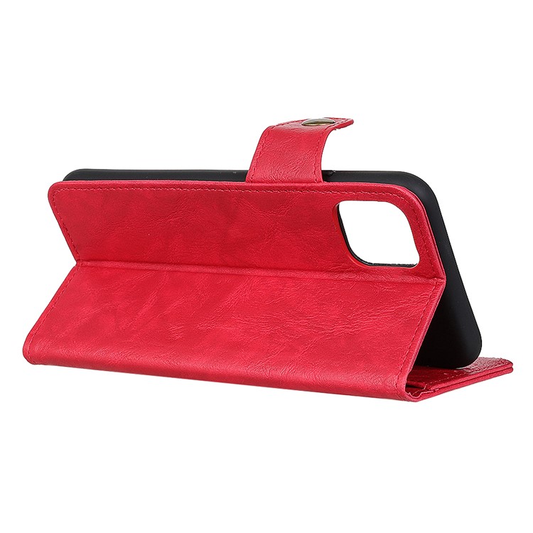 S-Shaped Crazy Horse Texture PU Leather Stand Protective Case for Samsung Galaxy A91 / S10 Lite - Red-4