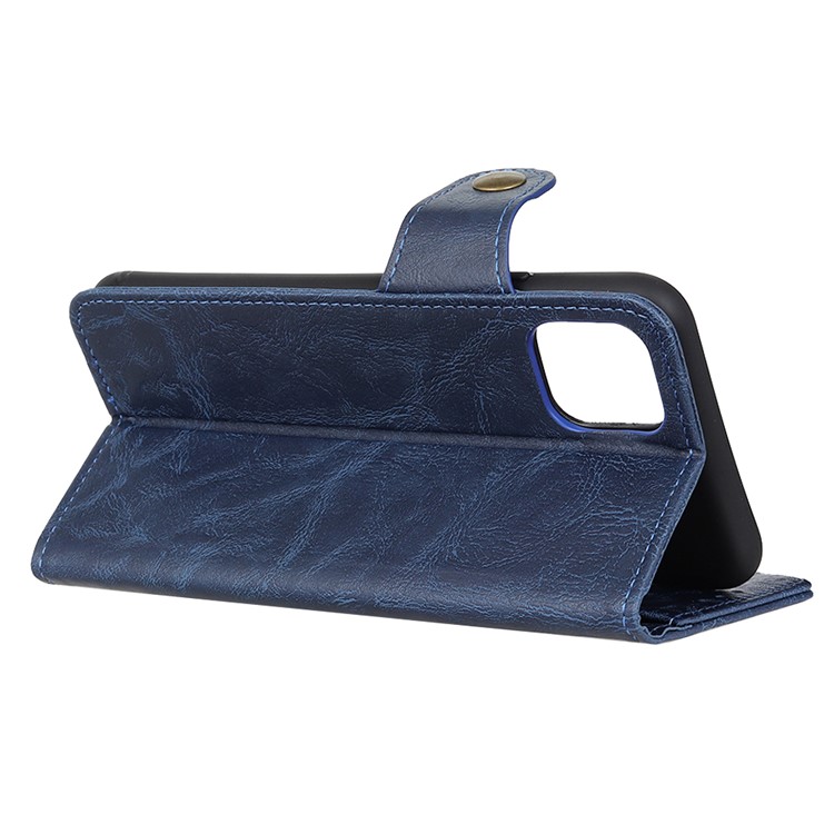 S-Shaped Crazy Horse Texture PU Leather Stand Protective Case for Samsung Galaxy A91 / S10 Lite - Blue-4