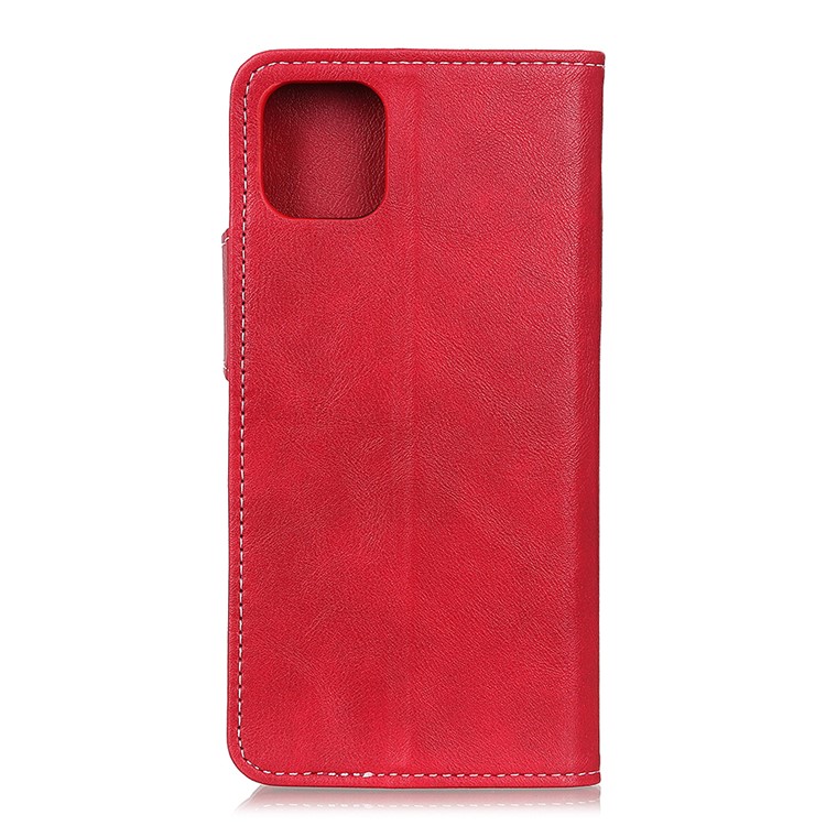 For Samsung Galaxy A91/S10 Lite S Shape Wallet Leather Protection Cover - Red-3