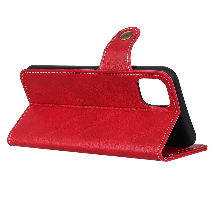 For Samsung Galaxy A91/S10 Lite S Shape Wallet Leather Protection Cover - Red-4