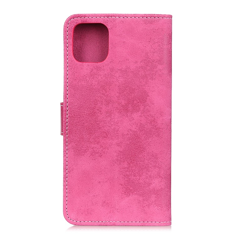 Vintage Style Leather Wallet Stand Phone Case for Samsung Galaxy A81 / Note 10 Lite - Rose-3