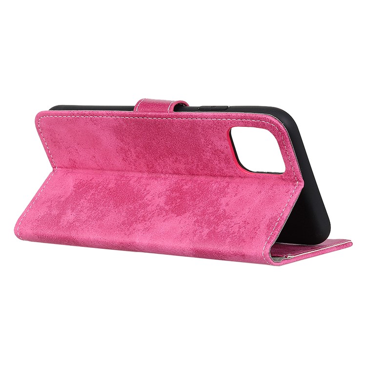 Vintage Style Leather Wallet Stand Phone Case for Samsung Galaxy A81 / Note 10 Lite - Rose-4