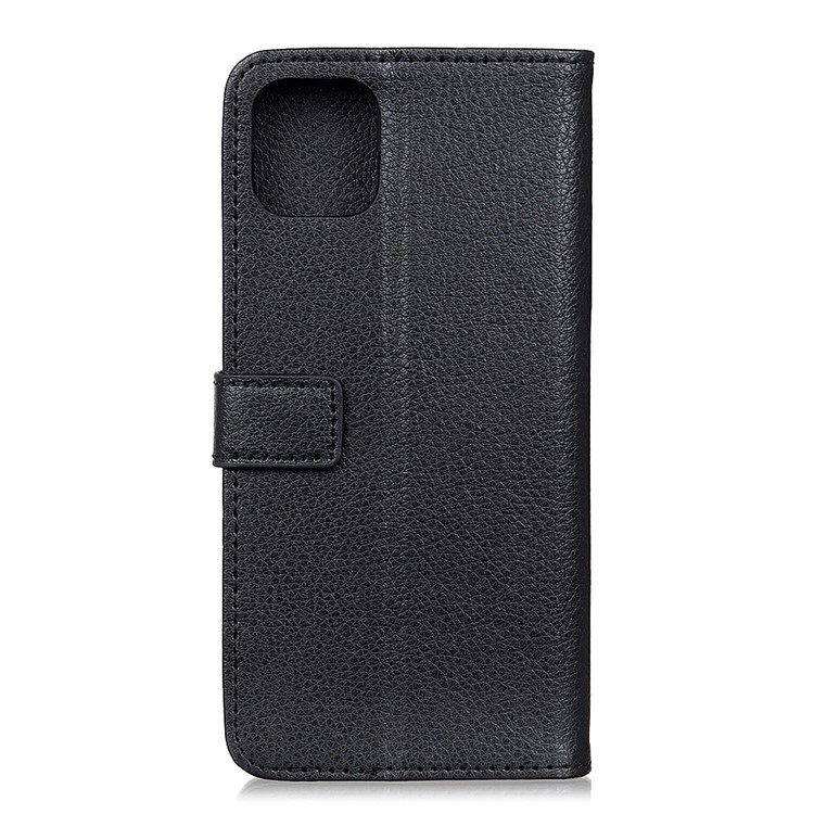 Litchi Grain Wallet Stand Leather Casing Shell for Samsung Galaxy A81/Note 10 Lite - Black-3