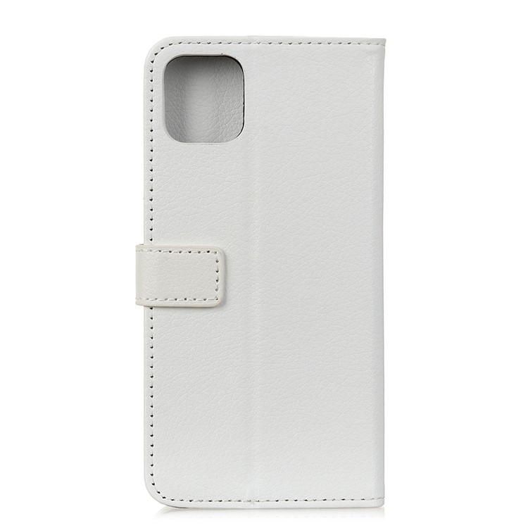 Litchi Grain Wallet Stand Leather Casing Shell for Samsung Galaxy A81/Note 10 Lite - White-3