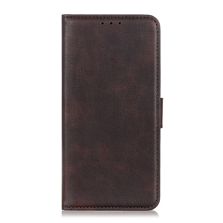 Litchi Surface Wallet Stand Leather Shell for Samsung Galaxy A81/Note 10 Lite - Coffee-2