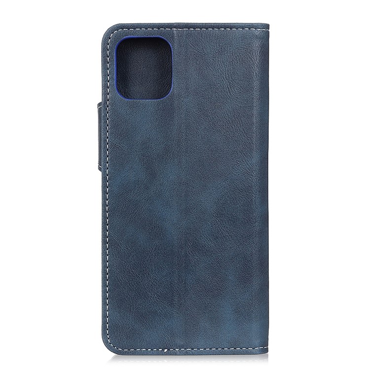 S Shape Wallet Leather Shell for Samsung Galaxy A81/Note 10 Lite - Blue-3