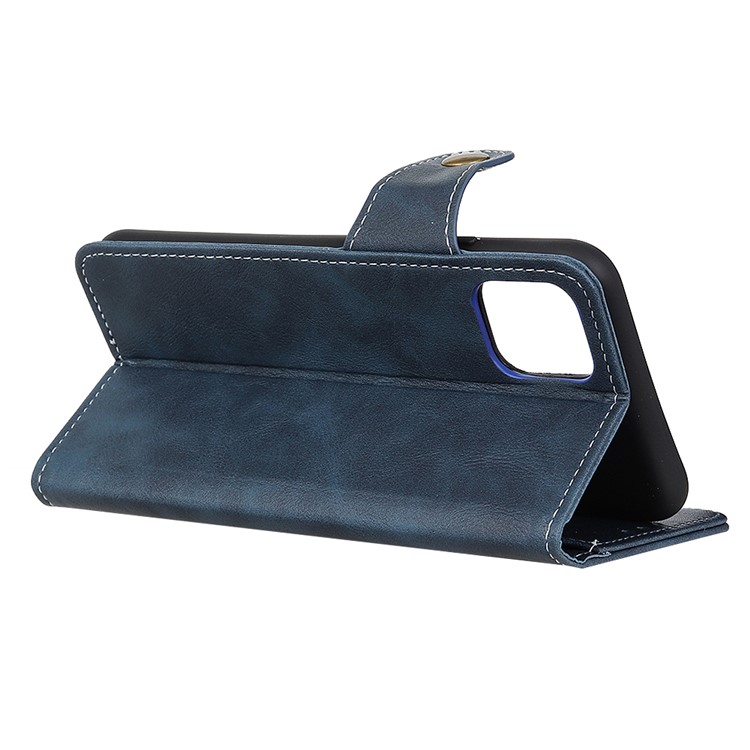 S Shape Wallet Leather Shell for Samsung Galaxy A81/Note 10 Lite - Blue-4