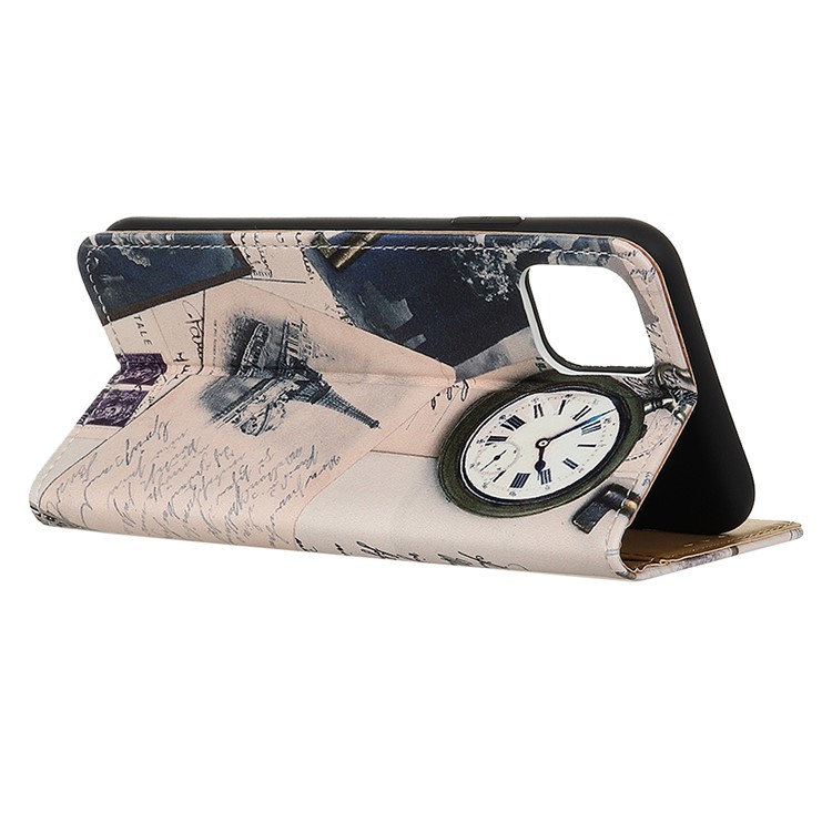 Pattern Printing Wallet PU Leather Cover for Samsung Galaxy A81/Note 10 Lite - Eiffel Tower and Quill-pen-4