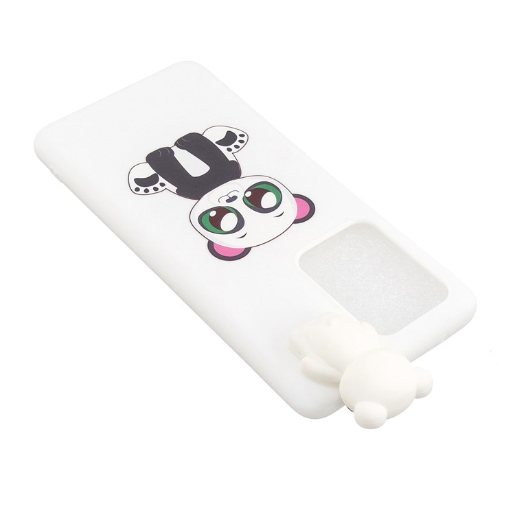 Foldable 3D Animal Doll Kickstand Pattern Printing TPU Case for Samsung Galaxy S20 Ultra - Baby Panda-5