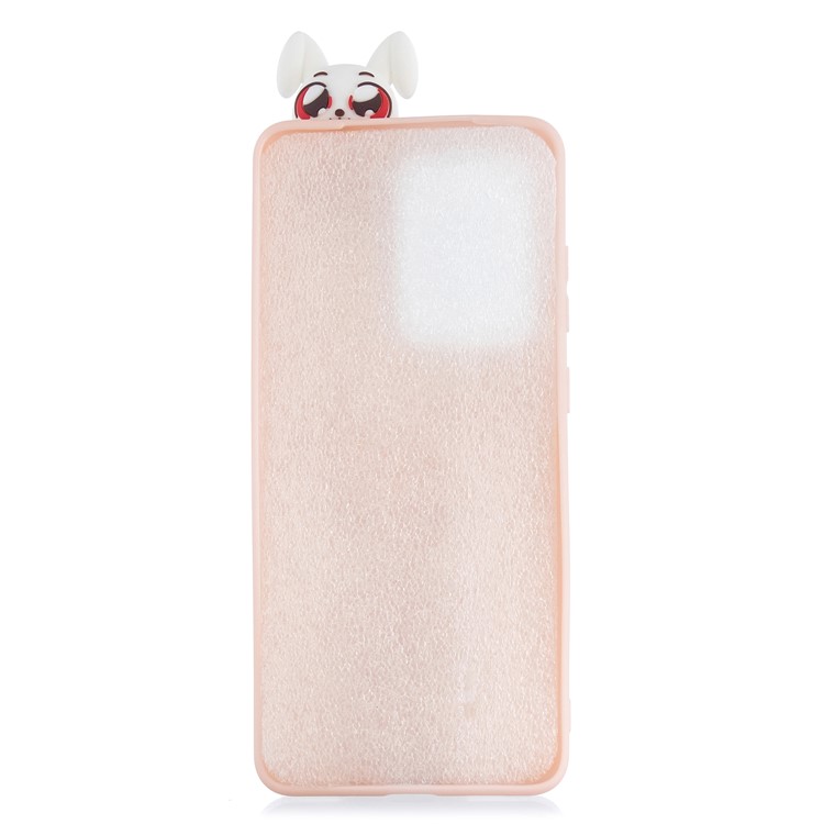 Foldable 3D Animal Doll Kickstand Pattern Printing TPU Case for Samsung Galaxy S20 Ultra - Rabbit-3