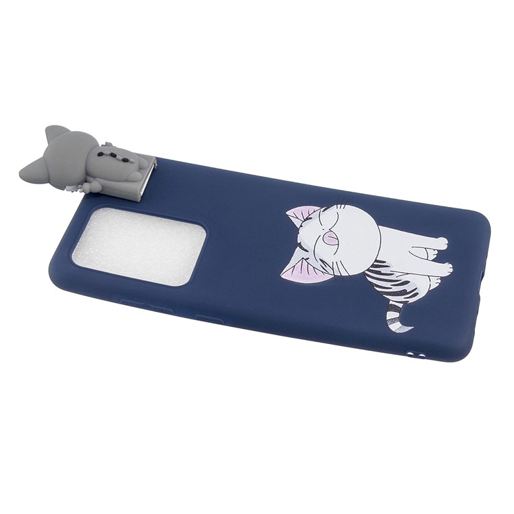Pliable Impression Cas De TPU De Motif De Béquille De Poupée Animale 3D Pour Samsung Galaxy S11 Ainsi Que - Chat-4