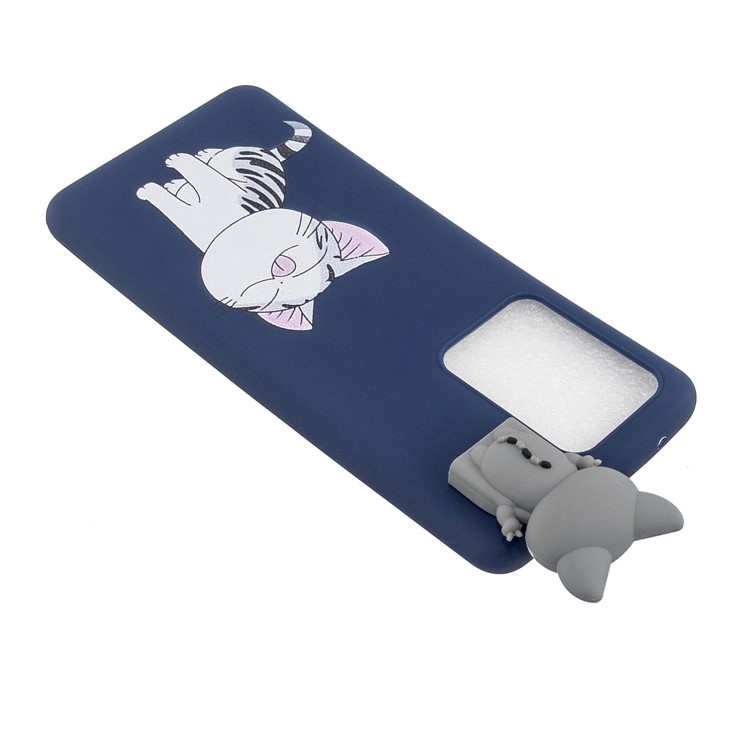 Pliable Impression Cas De TPU De Motif De Béquille De Poupée Animale 3D Pour Samsung Galaxy S11 Ainsi Que - Chat-5
