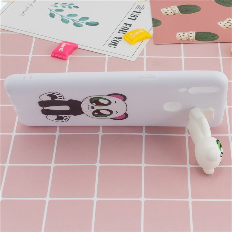 Foldable 3D Animal Doll Kickstand Pattern Printing TPU Shell for Samsung Galaxy A10s - Baby Bear-6