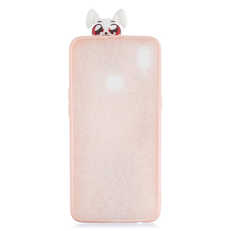 Foldable 3D Animal Doll Kickstand Pattern Printing TPU Shell for Samsung Galaxy A10s - Rabbit-3