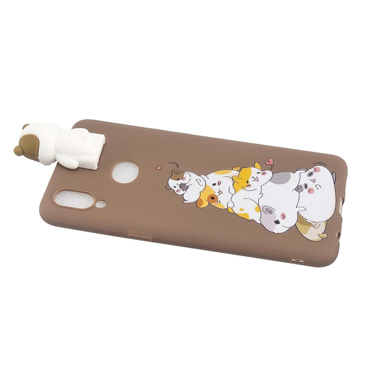 Foldable 3D Animal Doll Kickstand Pattern Printing TPU Shell for Samsung Galaxy A10s - Squirrels-4