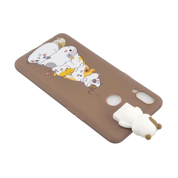 Foldable 3D Animal Doll Kickstand Pattern Printing TPU Shell for Samsung Galaxy A10s - Squirrels-5