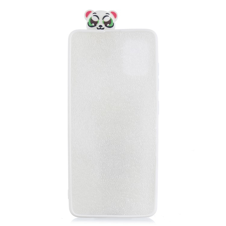 3D Animal Doll Kickstand Pattern Printing TPU Back Case Cover for Samsung Galaxy A71 - Cute Panda-3