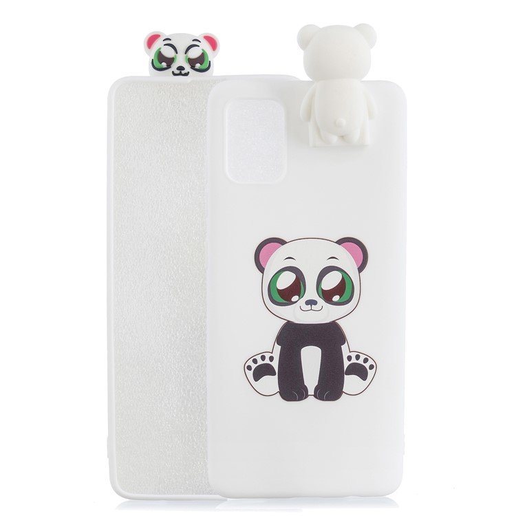 3D Animal Doll Kickstand Pattern Printing TPU Phone Cover for Samsung Galaxy A51 - Cute Panda-1