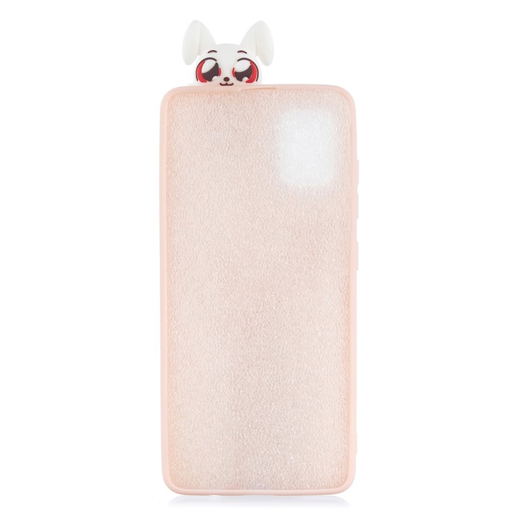 3D Animal Doll Kickstand Pattern Printing TPU Phone Cover for Samsung Galaxy A51 - Rabbit-3