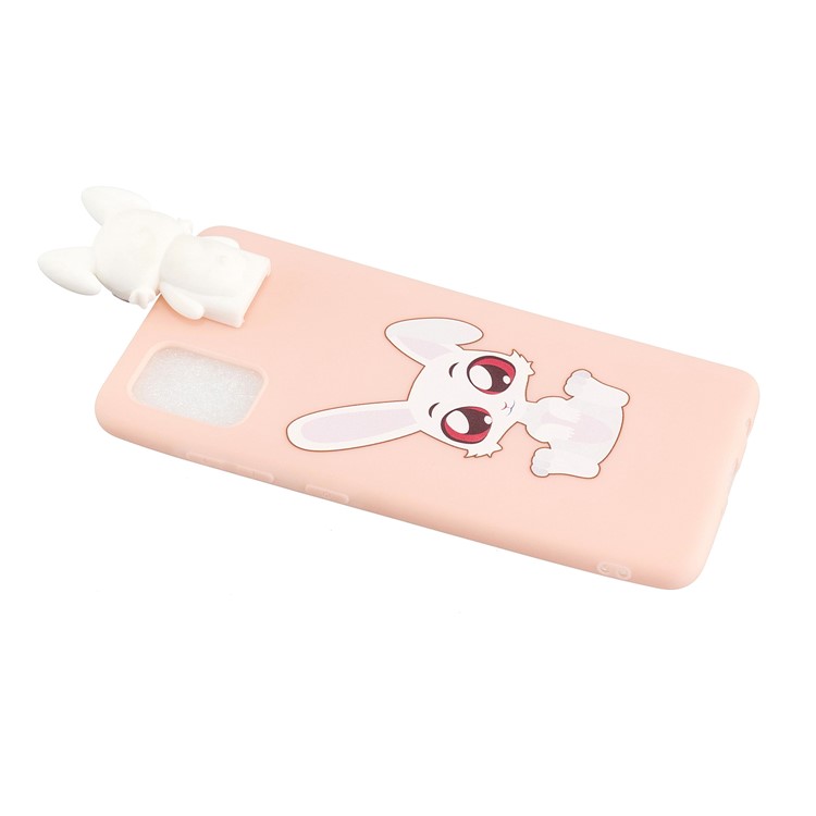 3D Animal Doll Kickstand Pattern Printing TPU Phone Cover for Samsung Galaxy A51 - Rabbit-4