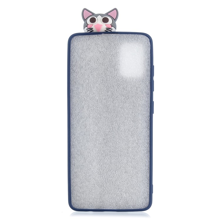 3D Animal Doll Kickstand Pattern Printing TPU Phone Cover for Samsung Galaxy A51 - Cat-3