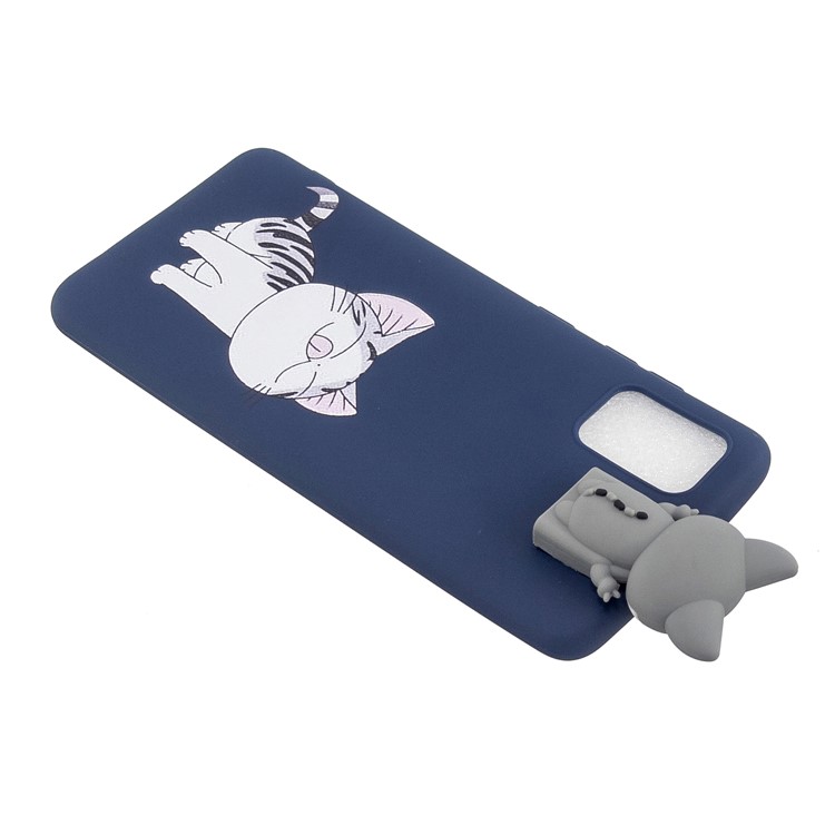 3D Animal Doll Kickstand Pattern Printing TPU Phone Cover for Samsung Galaxy A51 - Cat-5
