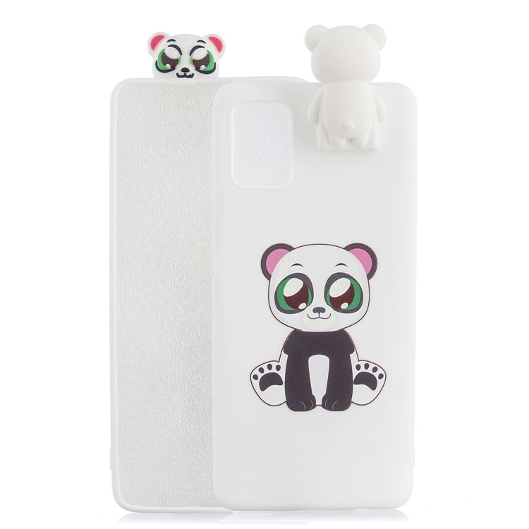 3D Animal Doll Kickstand Pattern Printing TPU Casing for Samsung Galaxy S20 - Panda-1