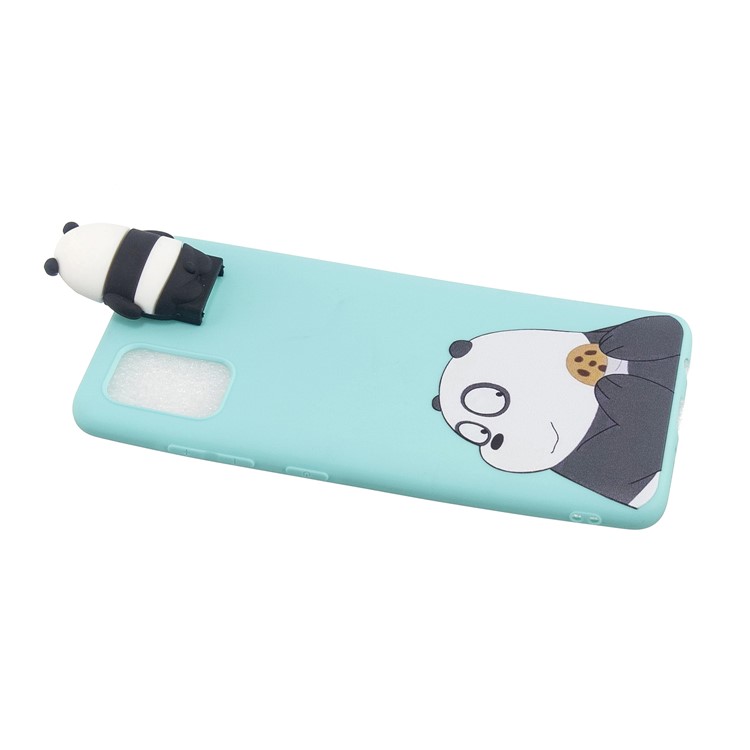 3D Animal Doll Kickstand Pattern Printing TPU Casing for Samsung Galaxy S20 - Panda Eating-4
