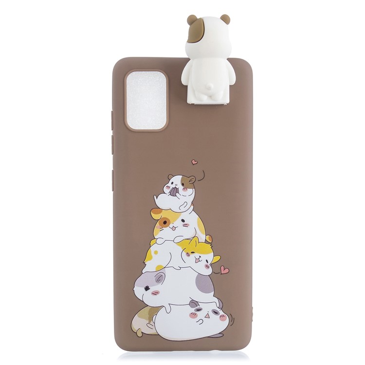 3D Animal Doll Kickstand Pattern Printing TPU Casing for Samsung Galaxy S20 - Mice-2