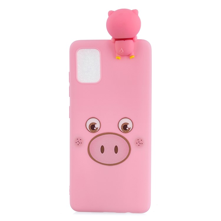 3D Animal Doll Decor Soft TPU Cover for Samsung Galaxy S20 - Pig-3