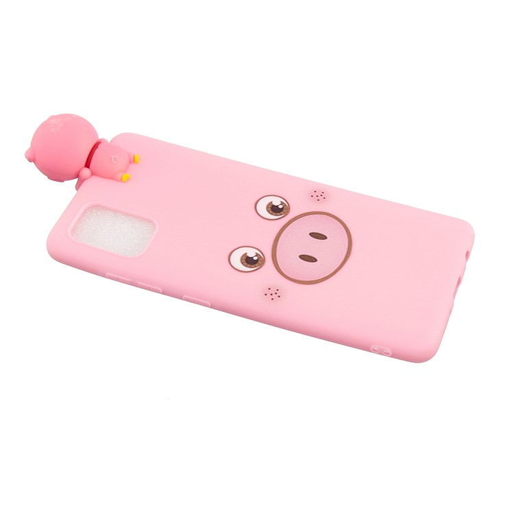 3D Animal Doll Decor Soft TPU Cover for Samsung Galaxy S20 - Pig-5