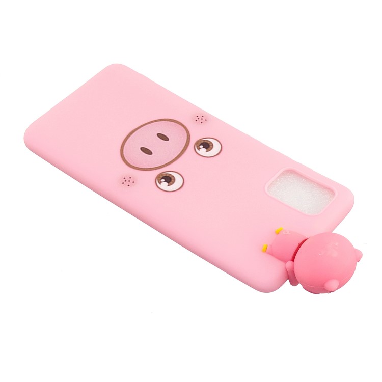 3D Animal Doll Decor Soft TPU Cover for Samsung Galaxy S20 - Pig-6