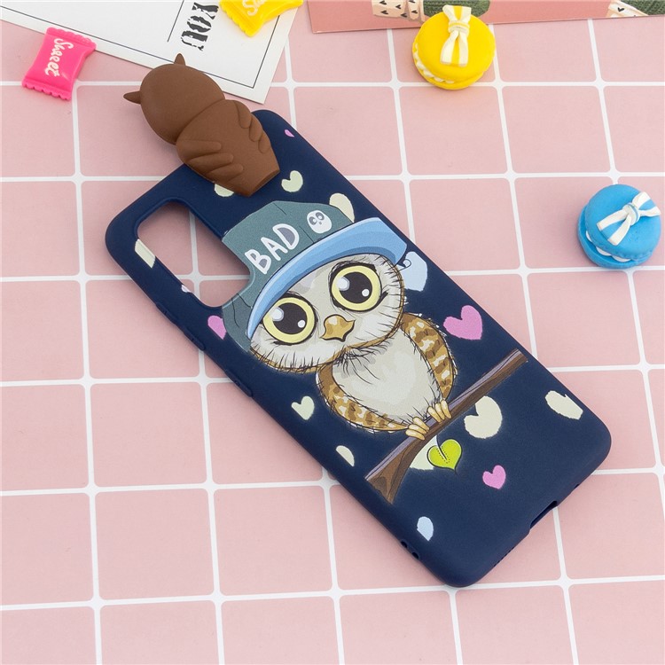 3D Animal Doll Decor Soft TPU Cover for Samsung Galaxy S20 - BAD-1