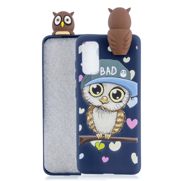 3D Animal Doll Decor Soft TPU Cover for Samsung Galaxy S20 - BAD-2
