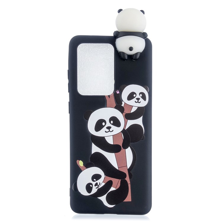 Decoração 3D Boneca Macio TPU Tampa Do Telefone Para Samsung Galaxy S11 Mais - Pandas Na Árvore-2