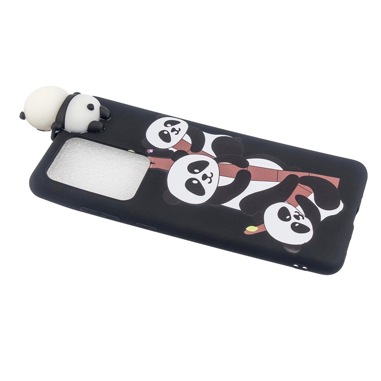 Decoração 3D Boneca Macio TPU Tampa Do Telefone Para Samsung Galaxy S11 Mais - Pandas Na Árvore-4