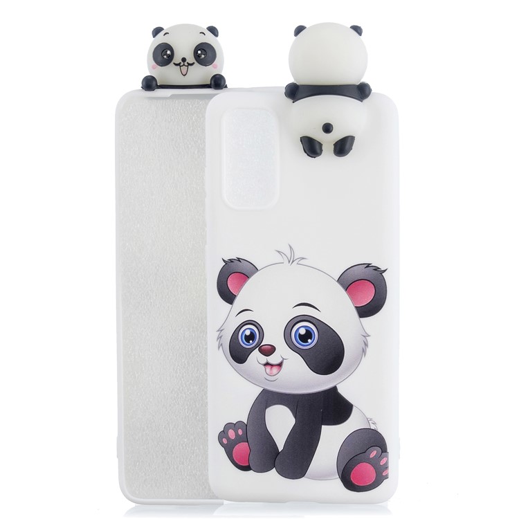 3D Animal Doll Decor Printing TPU Shell for Samsung Galaxy A51 - Panda Sitting-1
