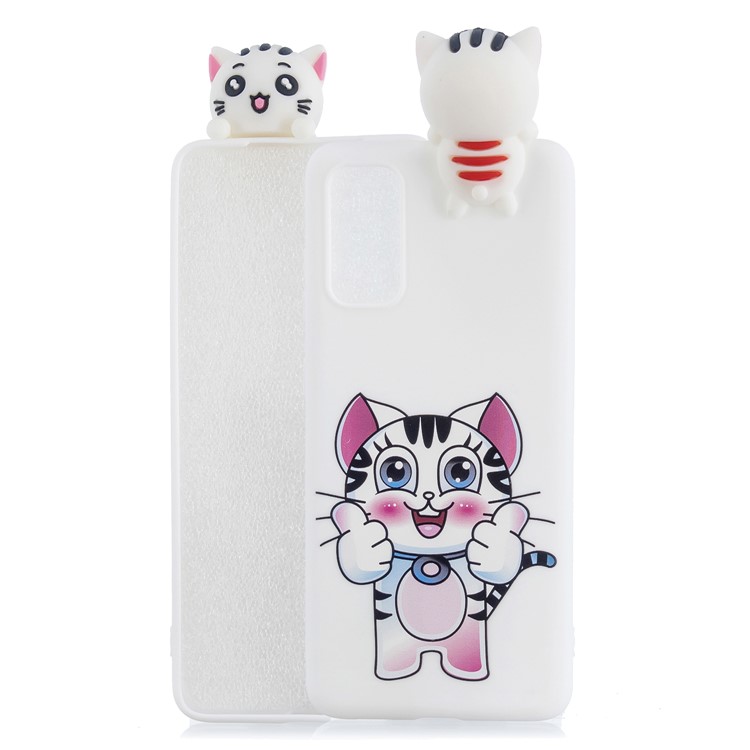 3D Animal Doll Decor Printing TPU Shell for Samsung Galaxy A51 - Tiger-1