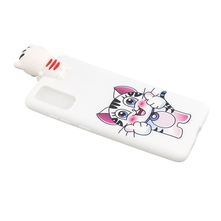 3D Animal Doll Decor Printing TPU Shell for Samsung Galaxy A51 - Tiger-4