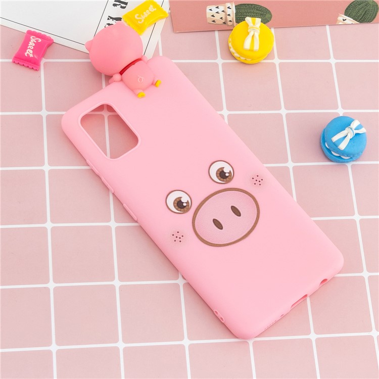 3D Animal Doll Decor Printing TPU Shell for Samsung Galaxy A51 - Pig-6