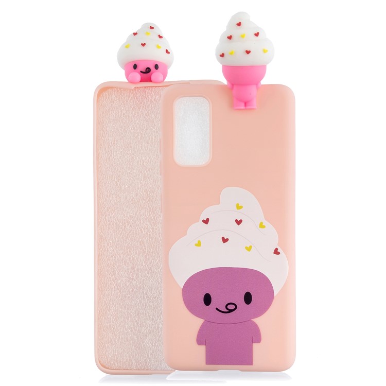 3D Animal Doll Decor Printing TPU Shell for Samsung Galaxy A51 - Ice Cream Doll-1