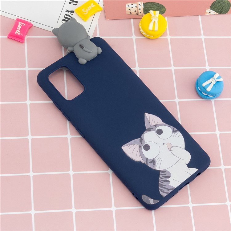 3D Animal Doll Decor Printing TPU Shell for Samsung Galaxy A51 - Cat-6