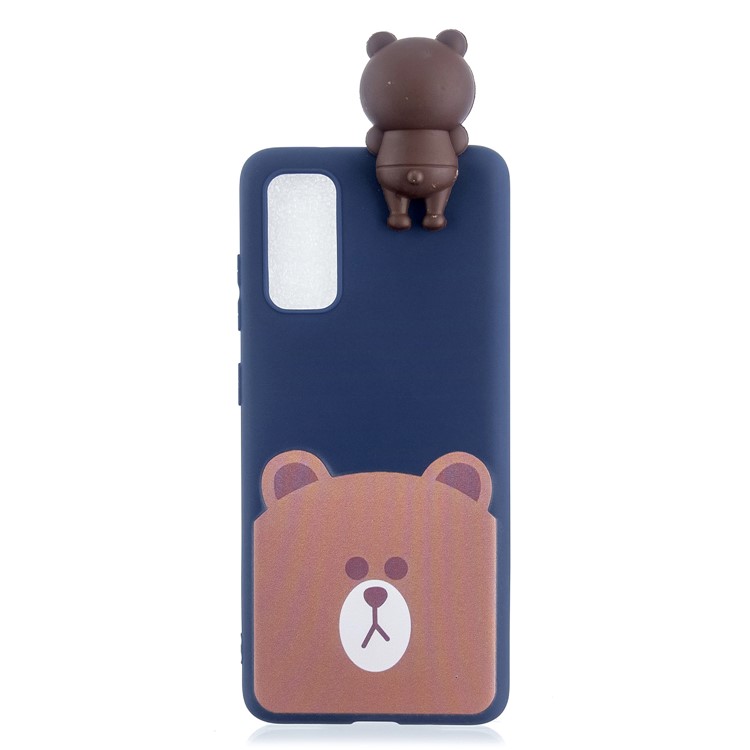 3D Animal Doll Decor Printing TPU Shell for Samsung Galaxy A51 - Brown Bear-2
