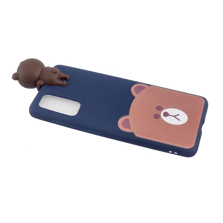 3D Animal Doll Decor Printing TPU Shell for Samsung Galaxy A51 - Brown Bear-4